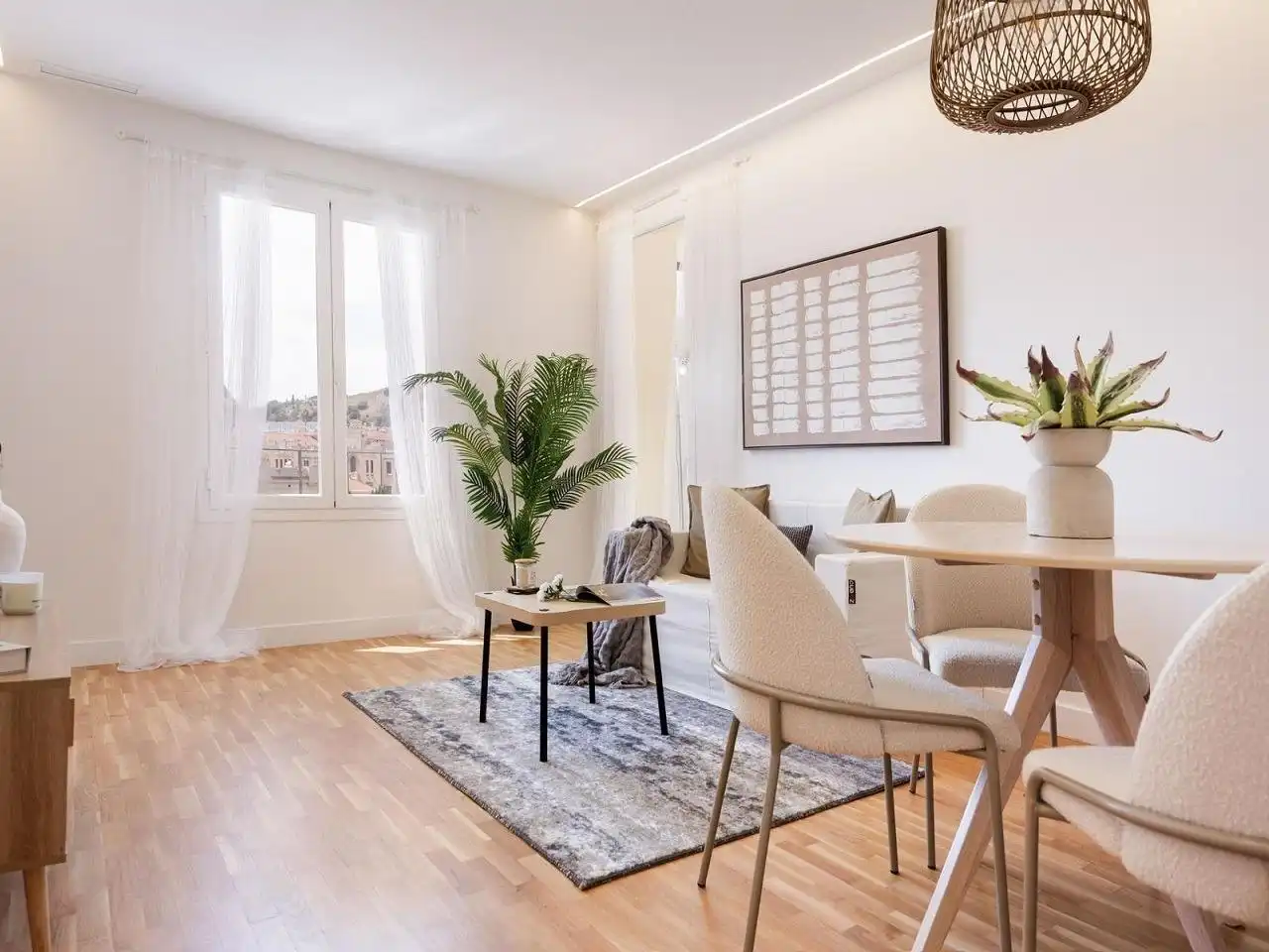 Sala de estar de Piso en venta en Barcelona con Aire acondicionado, Parquet y Terraza