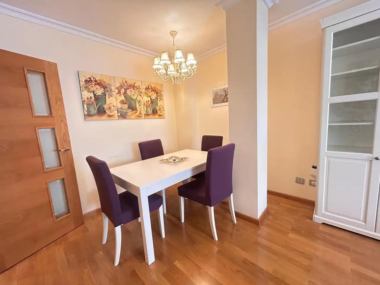 Dining room of Flat for rent in Gijón   with Heating, Storage room and Furnished