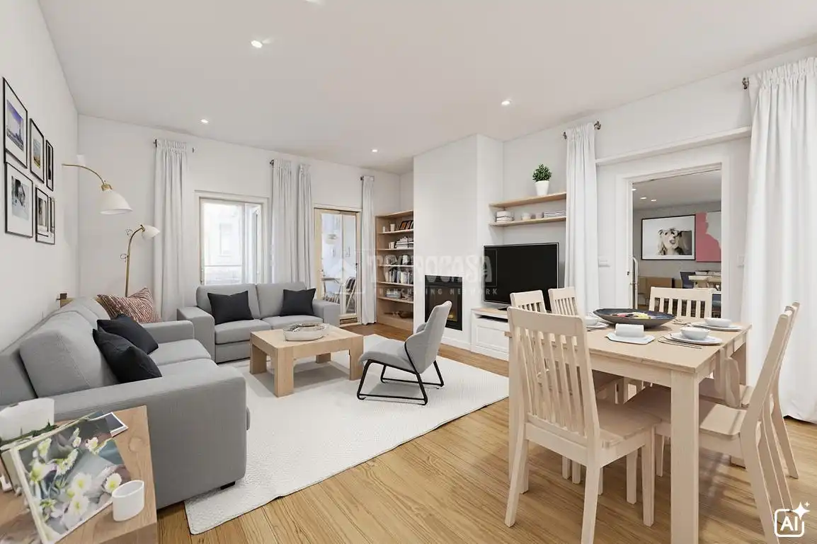 Sala de estar de Casa adosada en venta en Paracuellos de Jarama con Aire acondicionado, Calefacción y Jardín privado