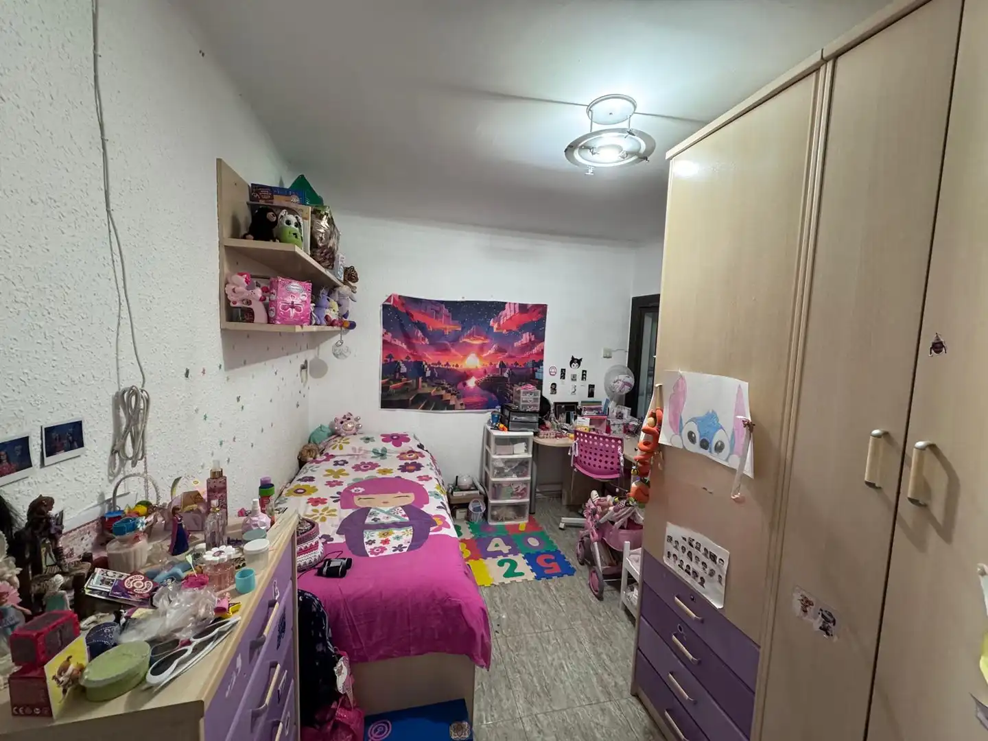 Schlafzimmer von Wohnung zum Verkauf in Badalona mit Heizung, Möbliert und Ofen