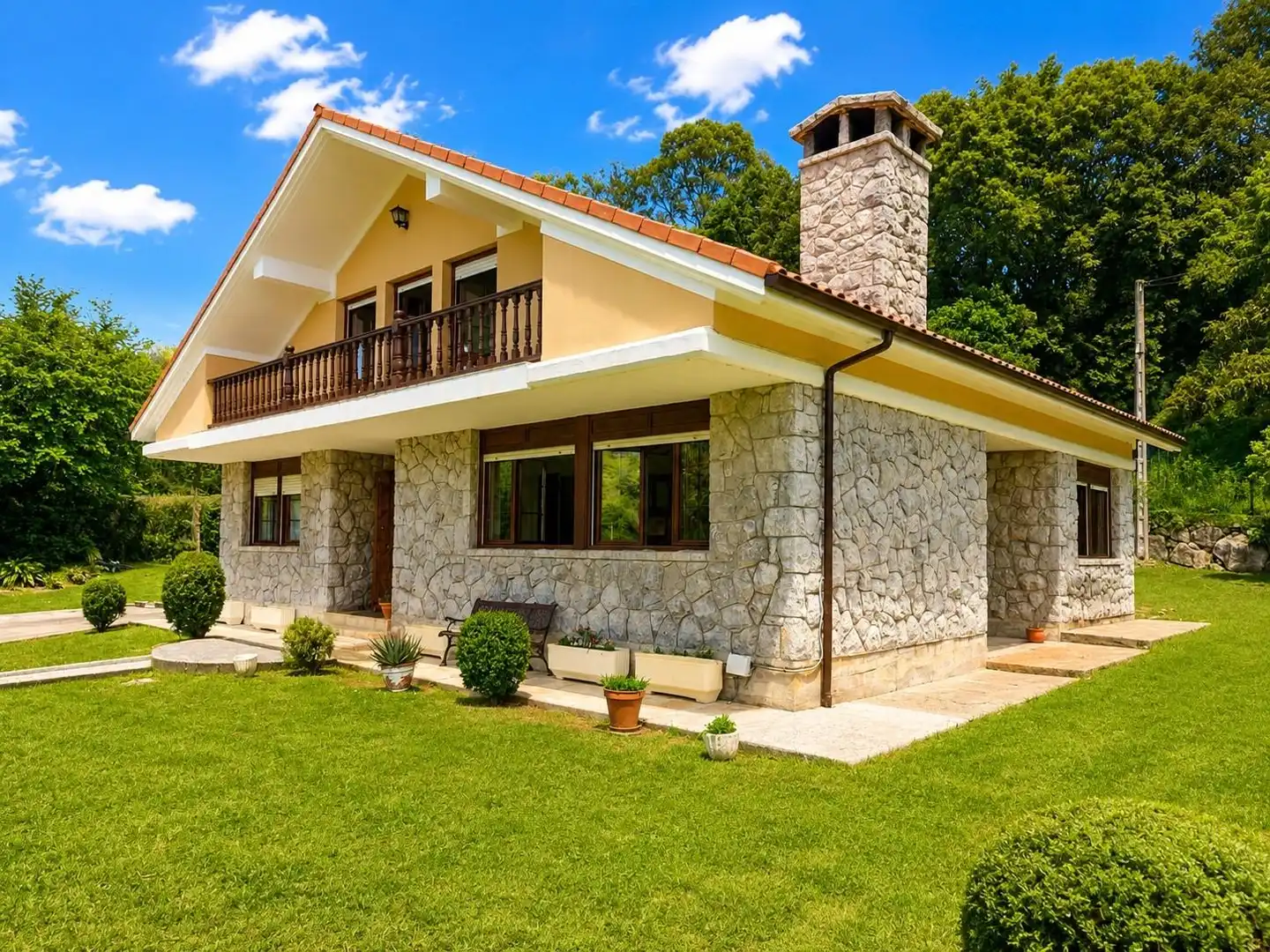 Vista exterior de Casa o chalet en venta en Villaescusa (Cantabria) con Calefacción, Jardín privado y Terraza