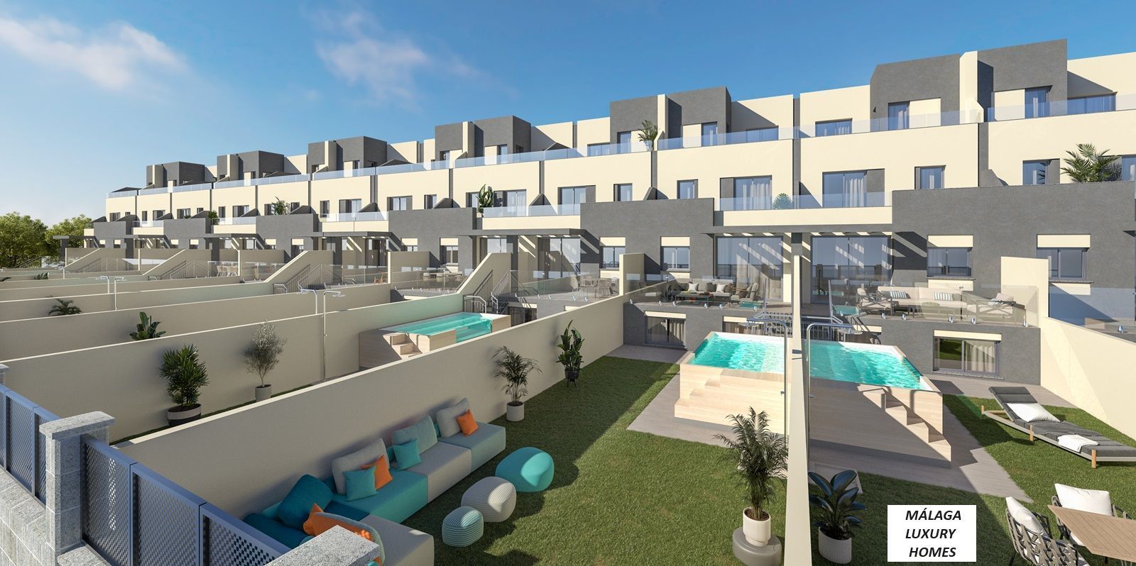 Terrassa de Casa adosada en venda en Torrox amb Aire condicionat, Jardí privat i Piscina
