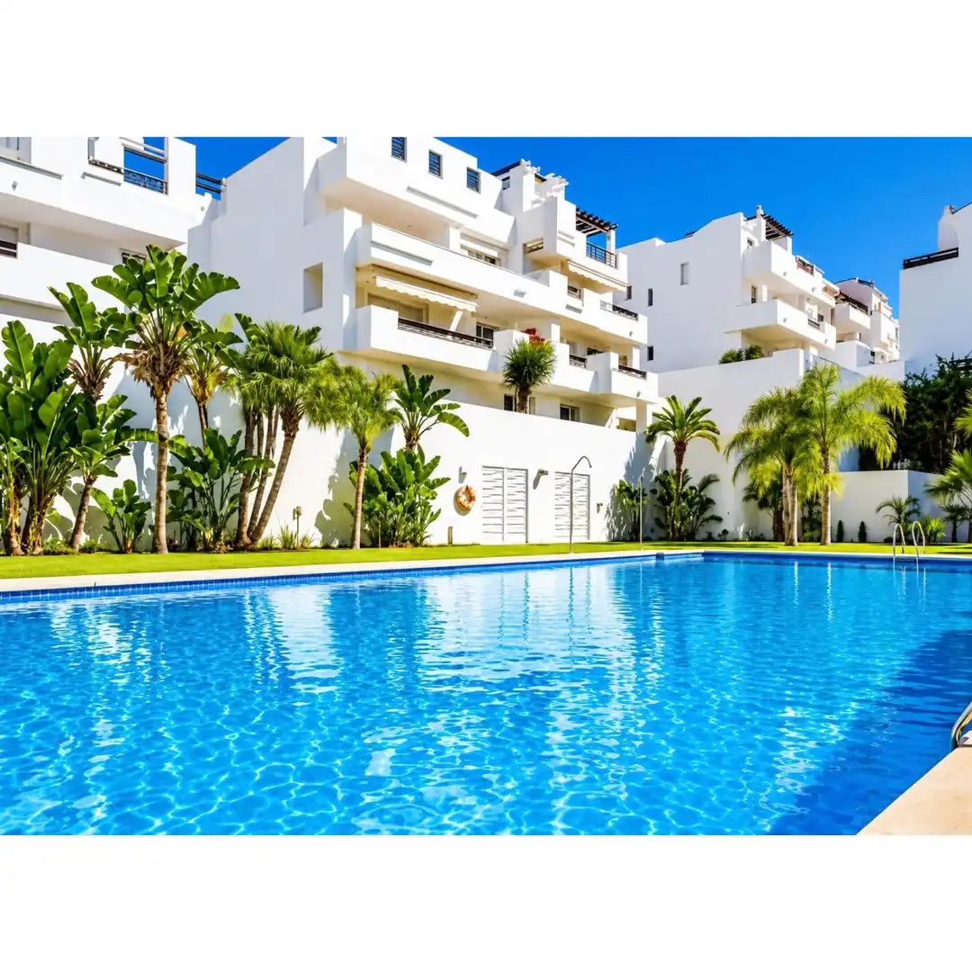 Schwimmbecken von Dachboden zum Verkauf in Estepona mit Klimaanlage, Terrasse und Schwimmbad