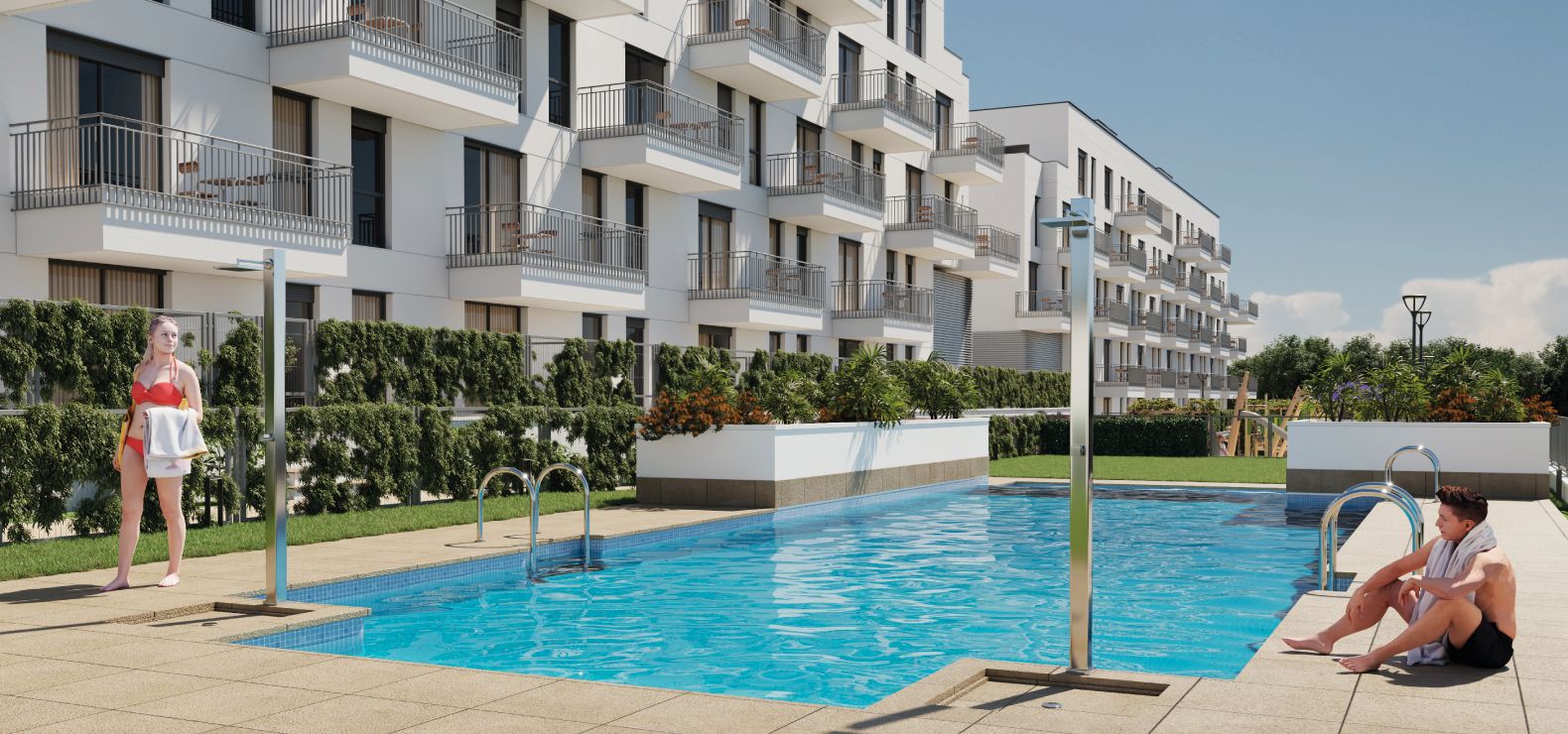 Piscina de Apartamento de alquiler en  Murcia Capital con Aire acondicionado, Calefacción y Terraza