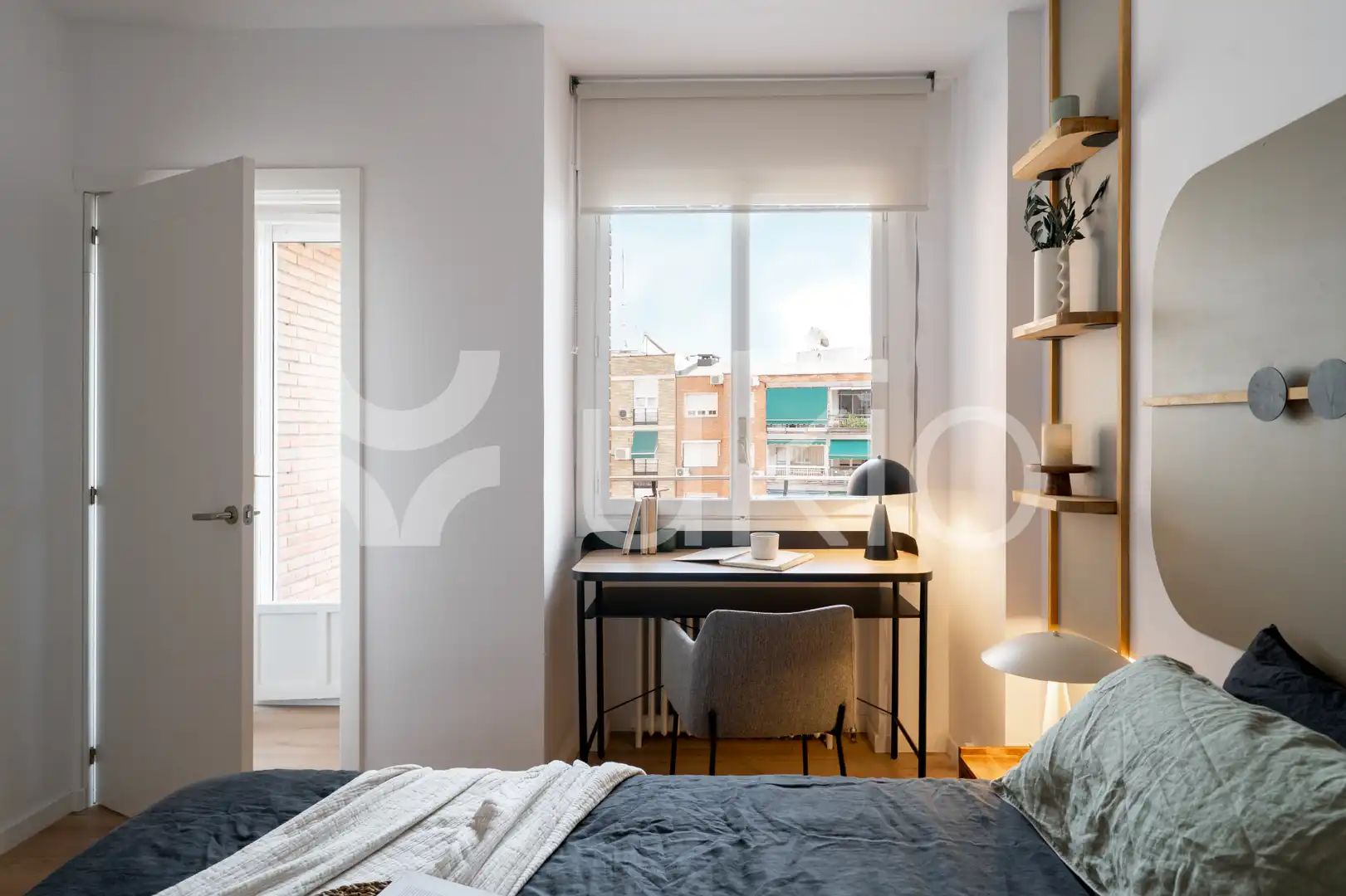 Habitación de Apartamento de alquiler en Madrid con Aire acondicionado, Calefacción y Amueblado