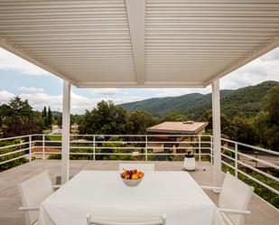 Terrasse von Wohnungen miete in Sant Martí de Llémena mit Klimaanlage, Terrasse und Balkon