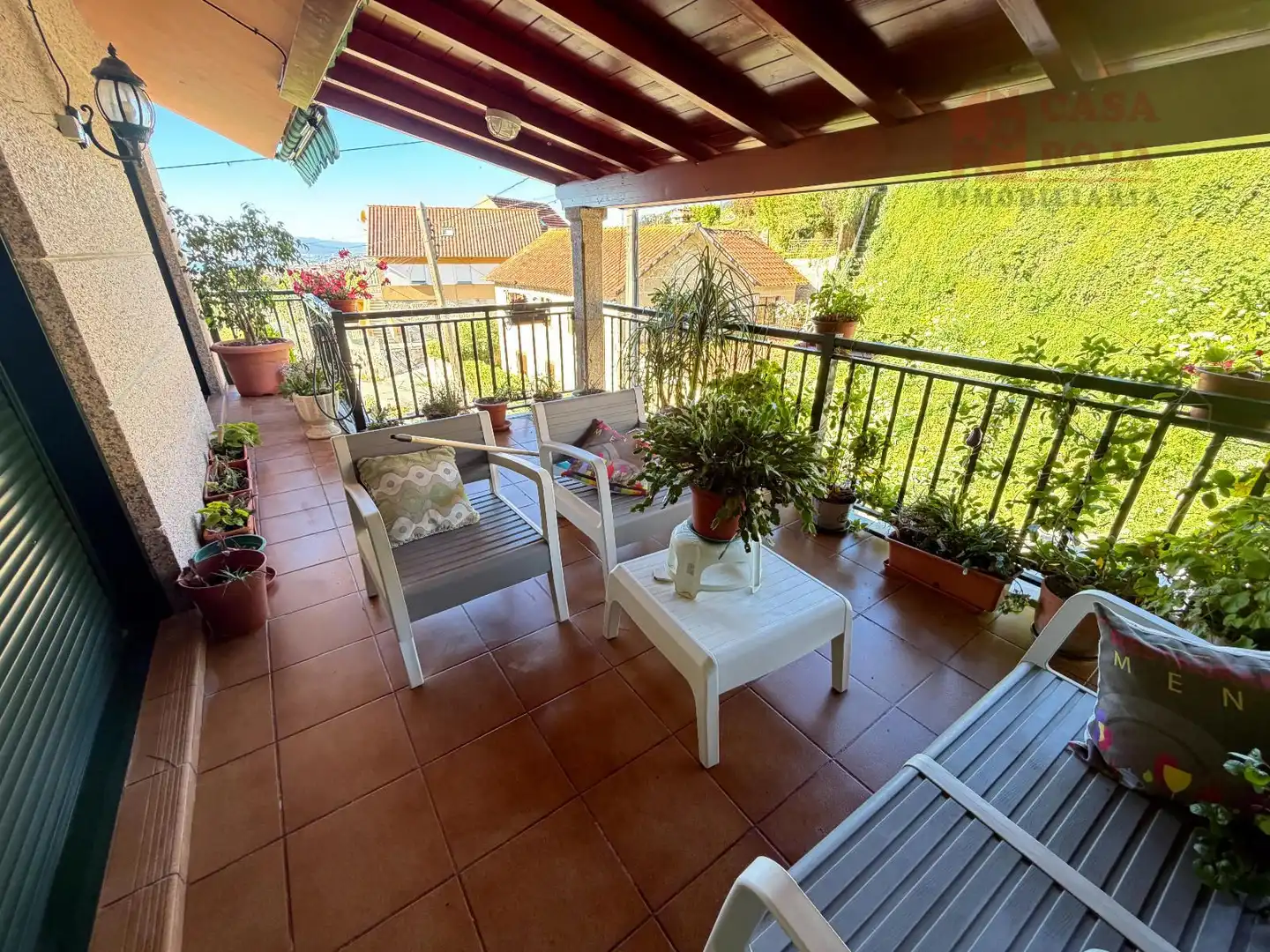 Terrace of Detached homes for sale in Moaña  with Heating, Parquet flooring and Terrace