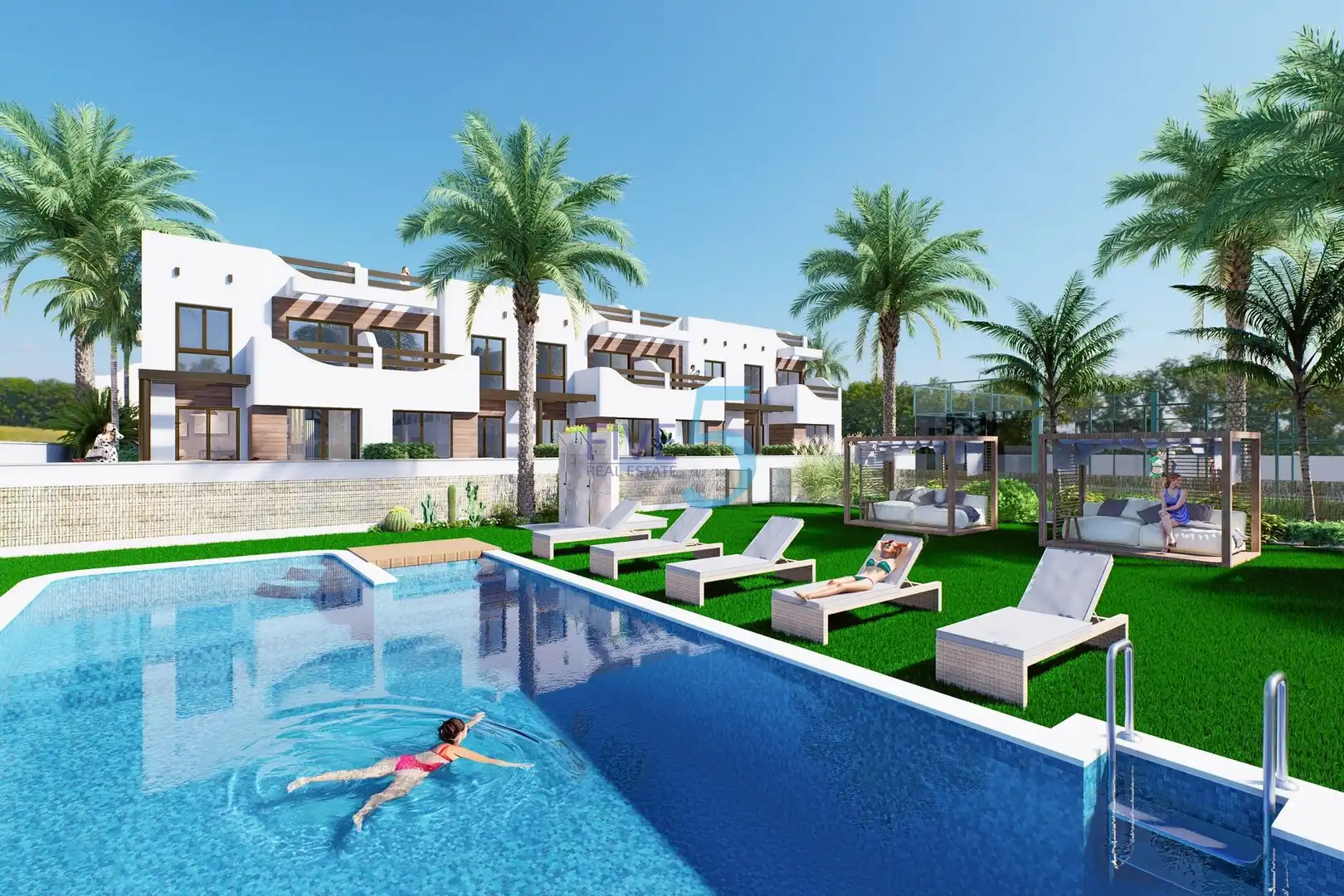 Swimming pool of Flat for sale in El Mojón