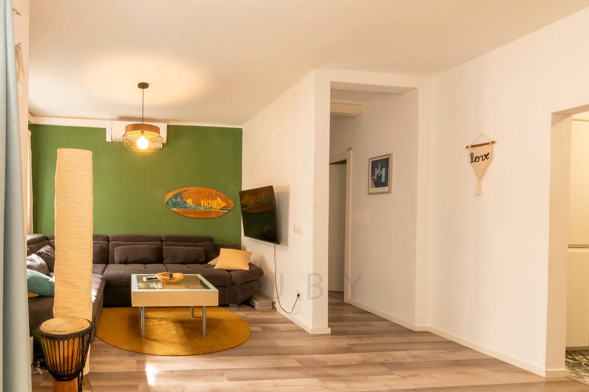 Living room of Flat to rent in  Barcelona Capital  with Air Conditioner, Furnished and Washing machine
