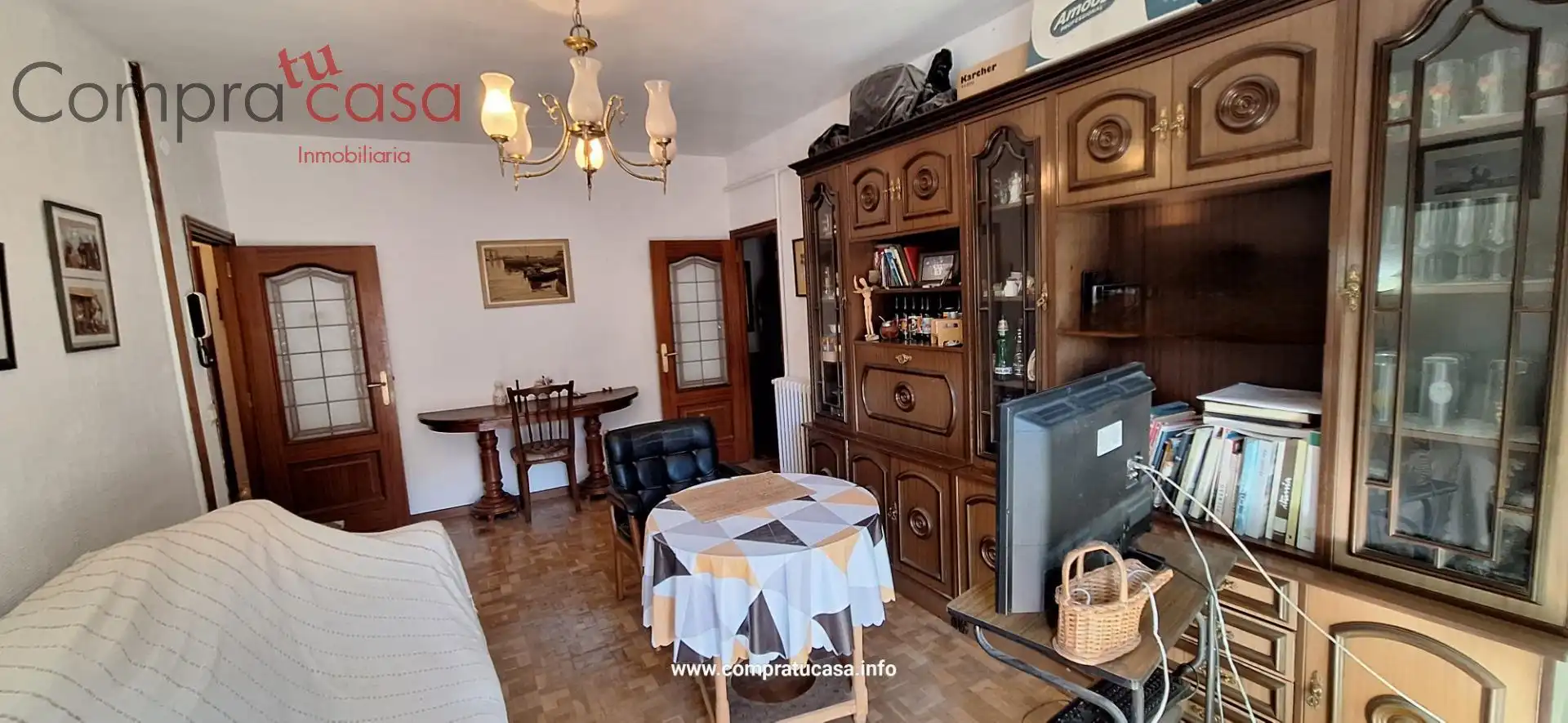 Living room of Flat for sale in Segovia  with Heating, Parquet flooring and Terrace