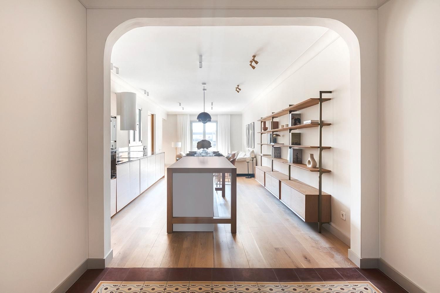 Kitchen of Flat for sale in  Barcelona Capital  with Air Conditioner, Heating and Parquet flooring