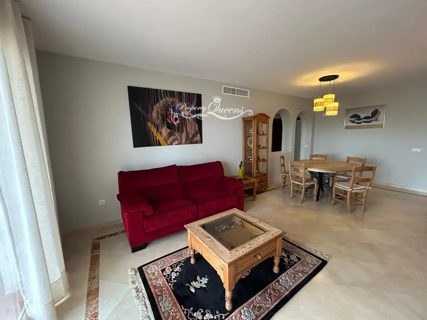 Living room of Flat for rent in Estepona  with Air Conditioner, Terrace and Swimming Pool