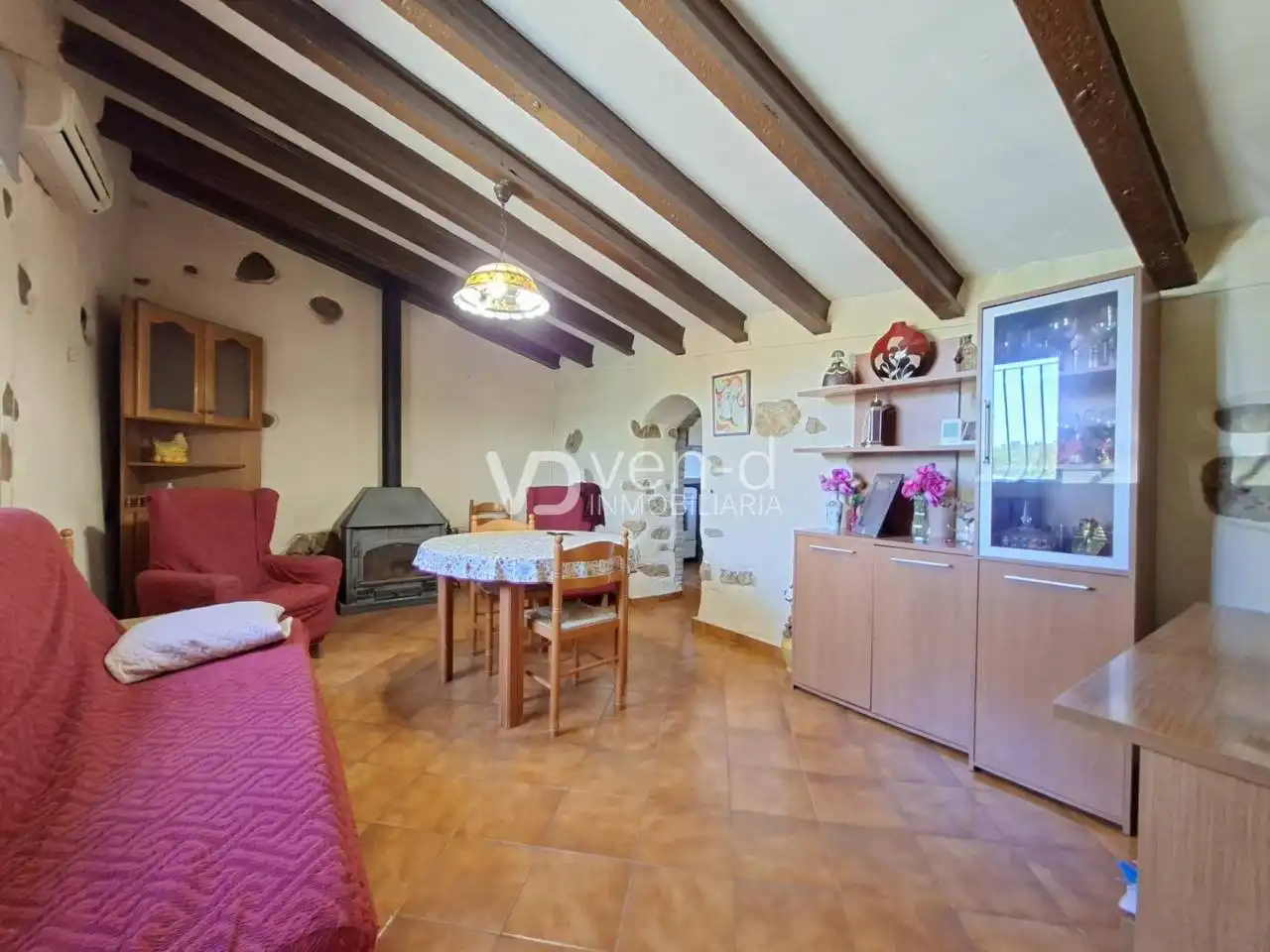 Wohnzimmer von Country house zum Verkauf in Enguera mit Klimaanlage, Heizung und Privatgarten
