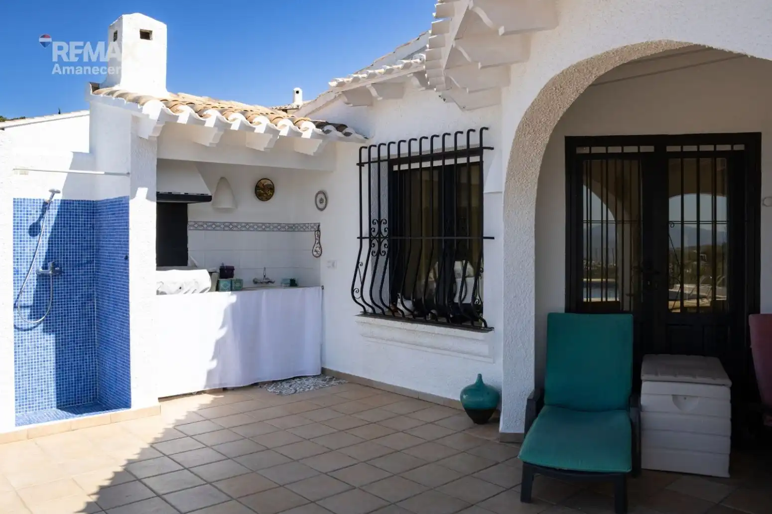 Terrassa de Casa o xalet en venda en El Ràfol d'Almúnia amb Aire condicionat, Jardí privat i Terrassa