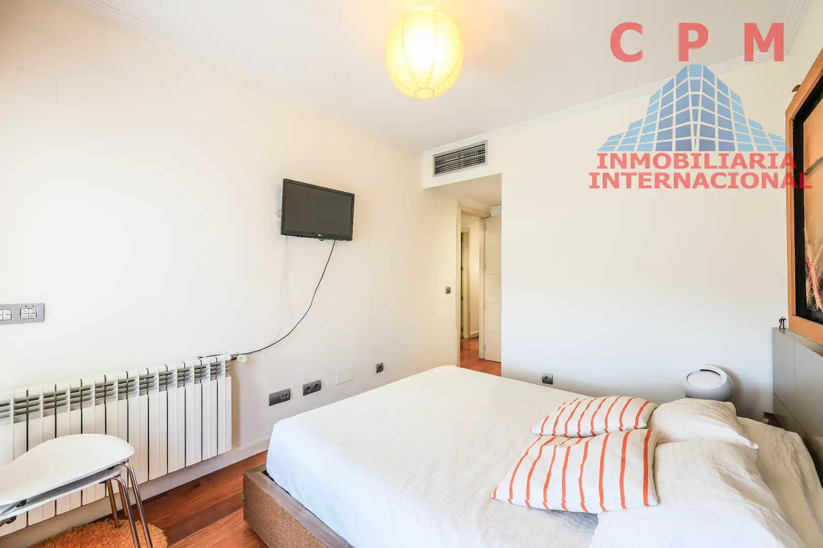 Schlafzimmer von Wohnung zur Miete in Madrid mit Klimaanlage, Heizung und Parkett