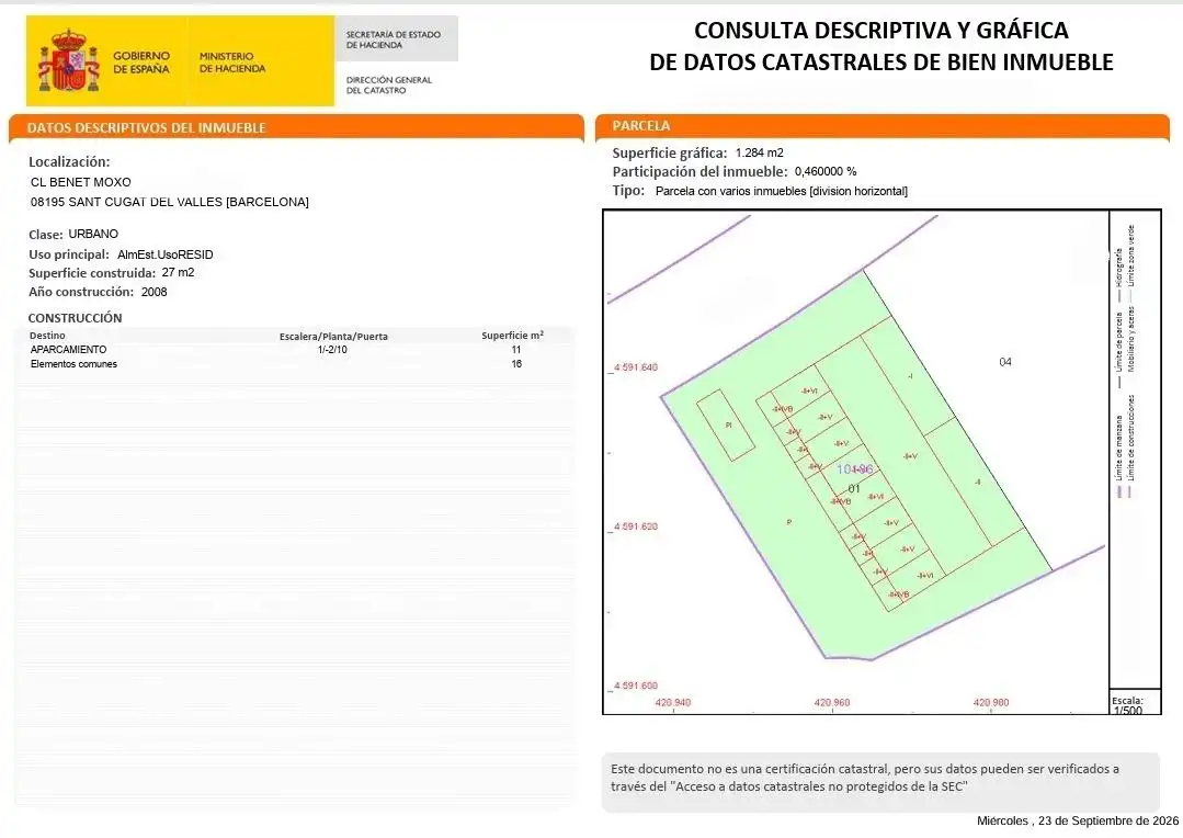 Einzelparkplatz zum Verkauf in Carrer de Benet de Moxó, imagen 3