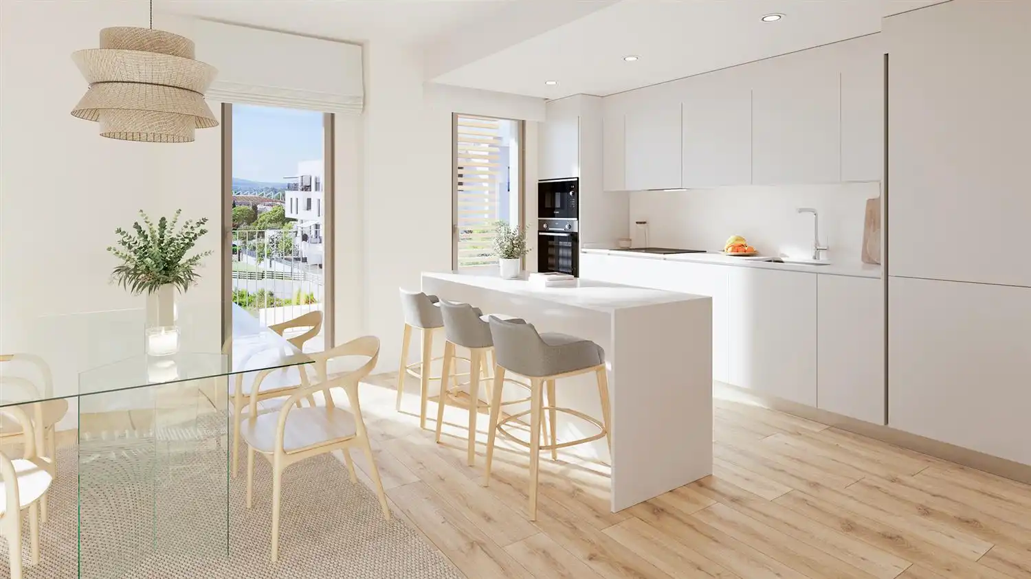 Küche von Erdgeschoss zum Verkauf in Calvià mit Klimaanlage, Privatgarten und Terrasse