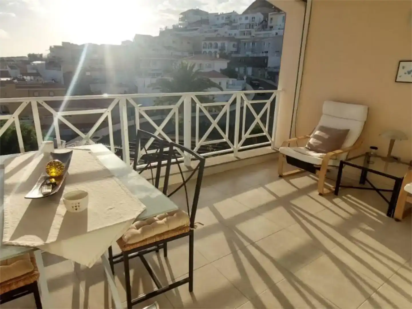 Balcony of Flat for sale in Mogán  with Air Conditioner, Private garden and Storage room