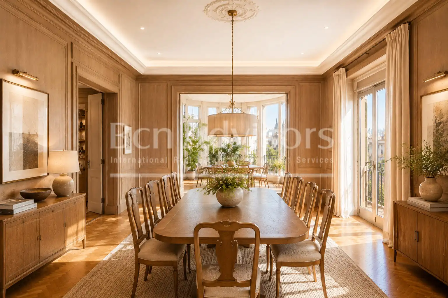 Dining room of Flat for rent in Barcelona  with Air Conditioner, Heating and Terrace