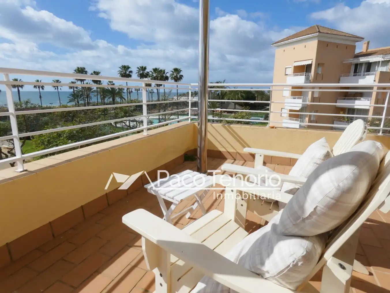 Terraza de Piso de alquiler en Islantilla con Terraza, Amueblado y Horno