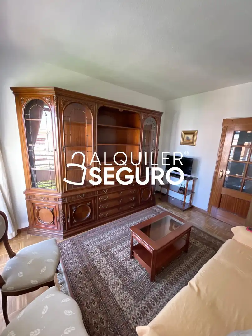 Sala d'estar de Pis de lloguer en Madrid amb Calefacció, Terrassa i Moblat