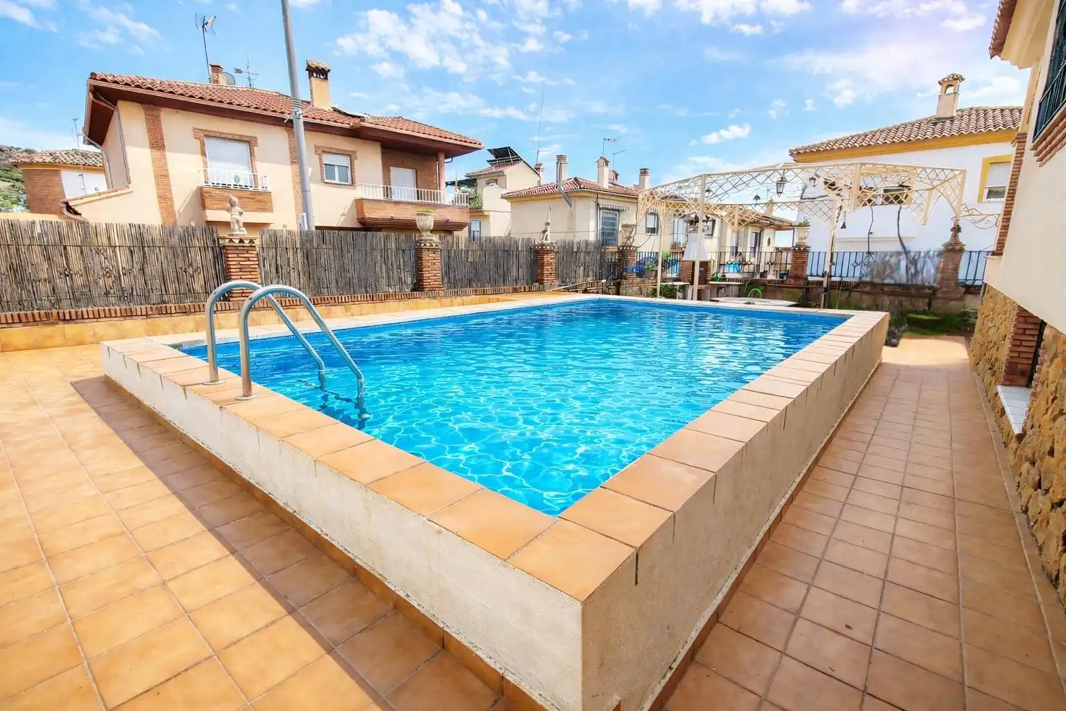 Swimming pool of Houses for sale in Güevéjar  with Private garden, Terrace and Storage room