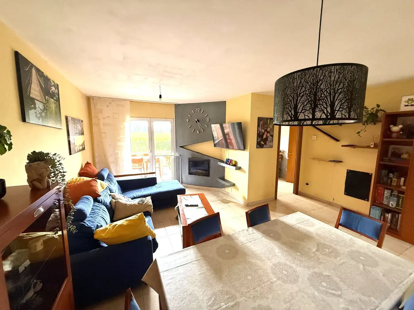 Living room of Houses for sale in La Vall d'en Bas  with Air Conditioner, Heating and Terrace