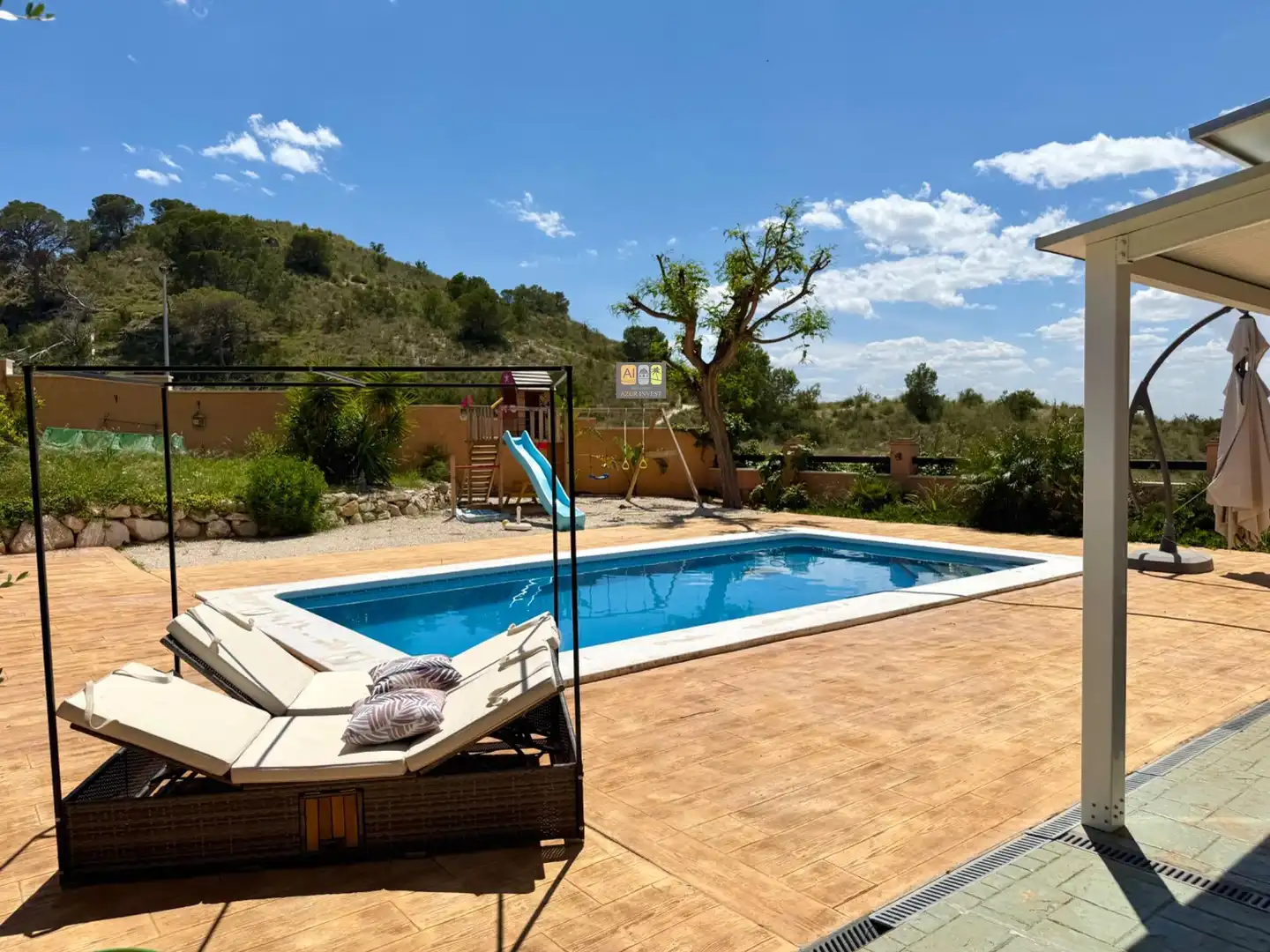 Swimming pool of Houses for rent in Busot  with Air Conditioner, Private garden and Terrace
