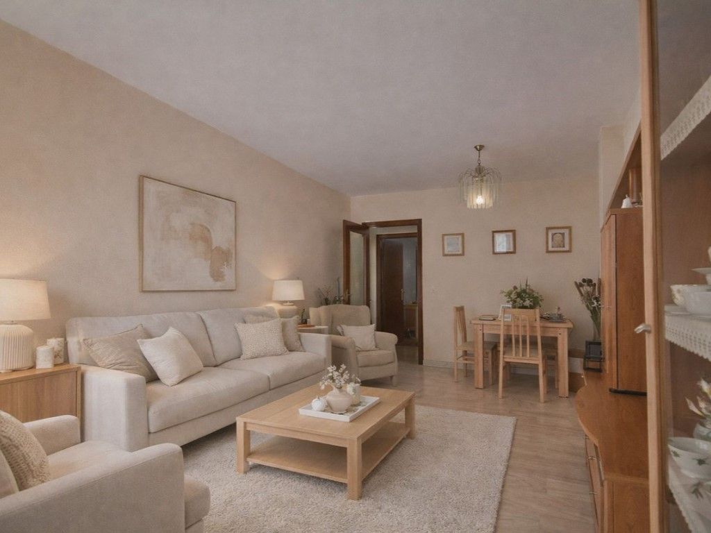 Living room of Flat for sale in Mijas  with Air Conditioner, Furnished and Oven