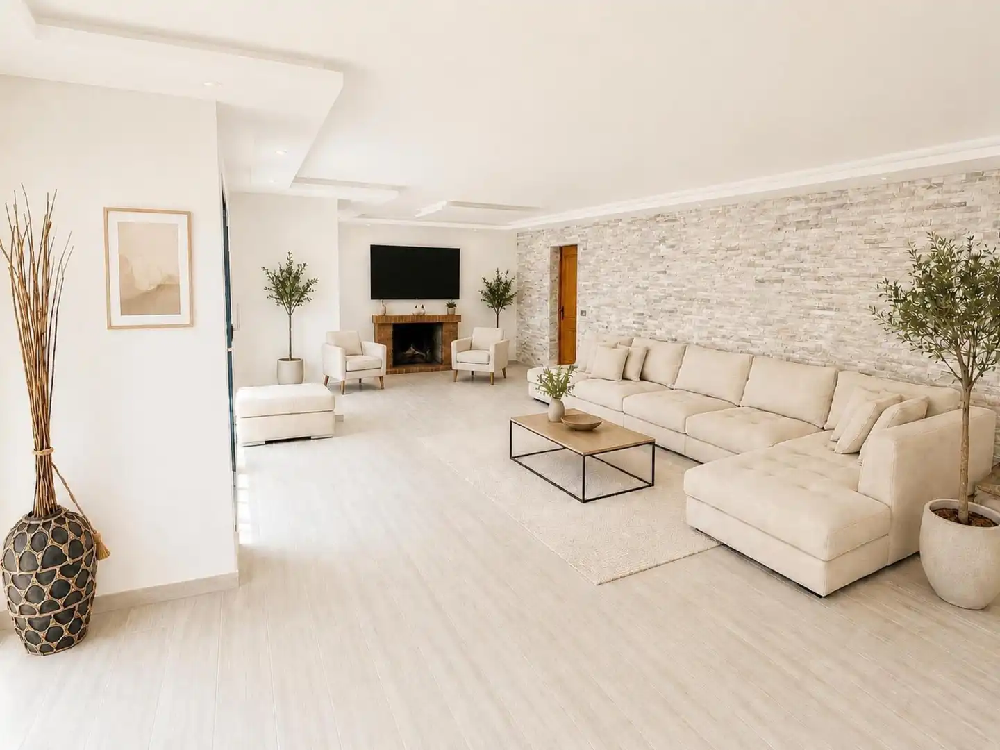 Sala de estar de Casa o chalet en venta en El Real de Gandia con Aire acondicionado, Terraza y Piscina