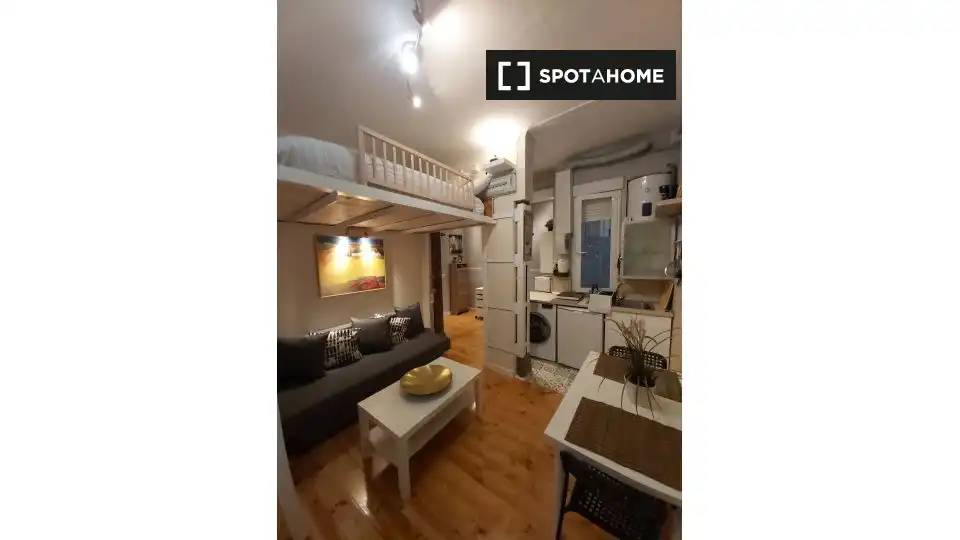 Bedroom of Study for share in Madrid  with Air Conditioner, Heating and Terrace
