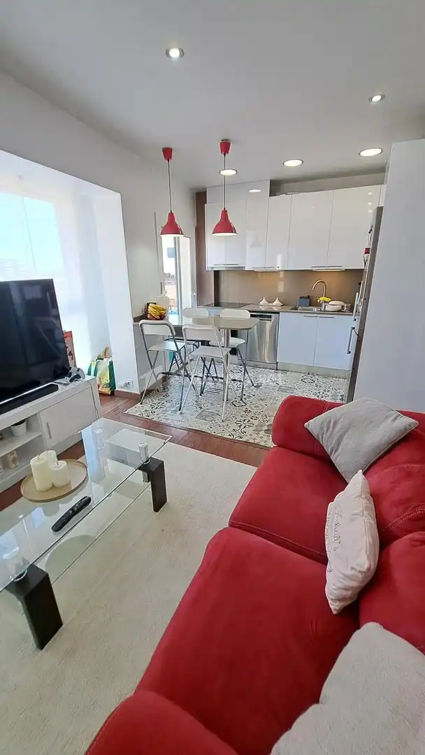 Sala d'estar de Pis en venda en Mataró amb Aire condicionat, Parquet i Balcó