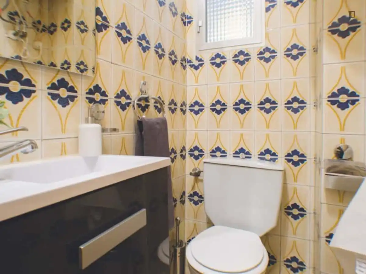 Bany de Apartament per a compartir en Madrid amb Moblat, Forn i Rentadora