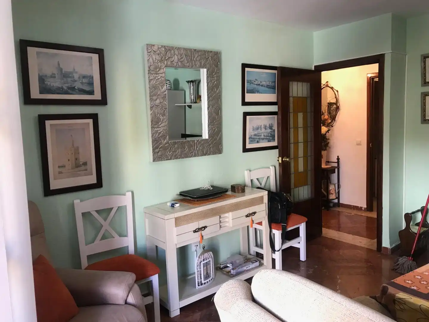 Wohnzimmer von Wohnung zur Miete in Sevilla mit Klimaanlage, Terrasse und Möbliert