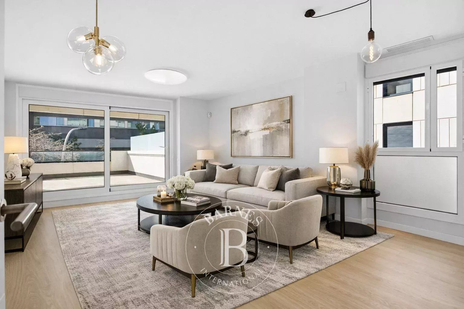 Wohnzimmer von Wohnung zur Miete in  Barcelona Capital mit Klimaanlage, Heizung und Terrasse