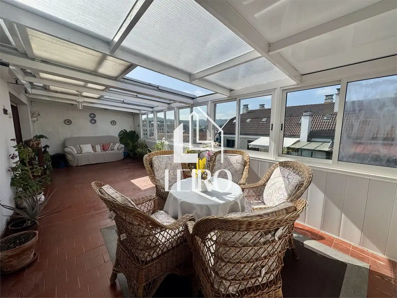 Terrasse von Dachboden zum Verkauf in Vilagarcía de Arousa mit Heizung, Parkett und Terrasse