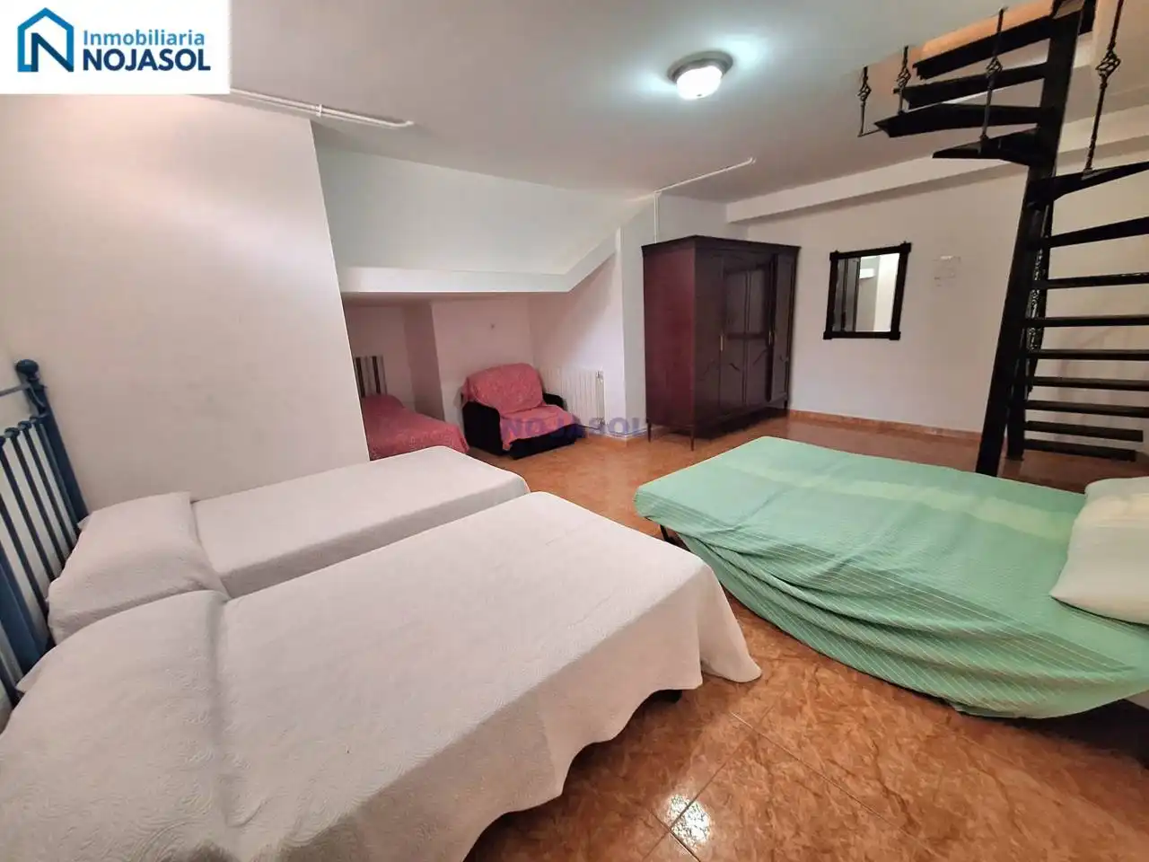 Schlafzimmer von Wohnung zur Miete in Noja mit Heizung, Privatgarten und Terrasse