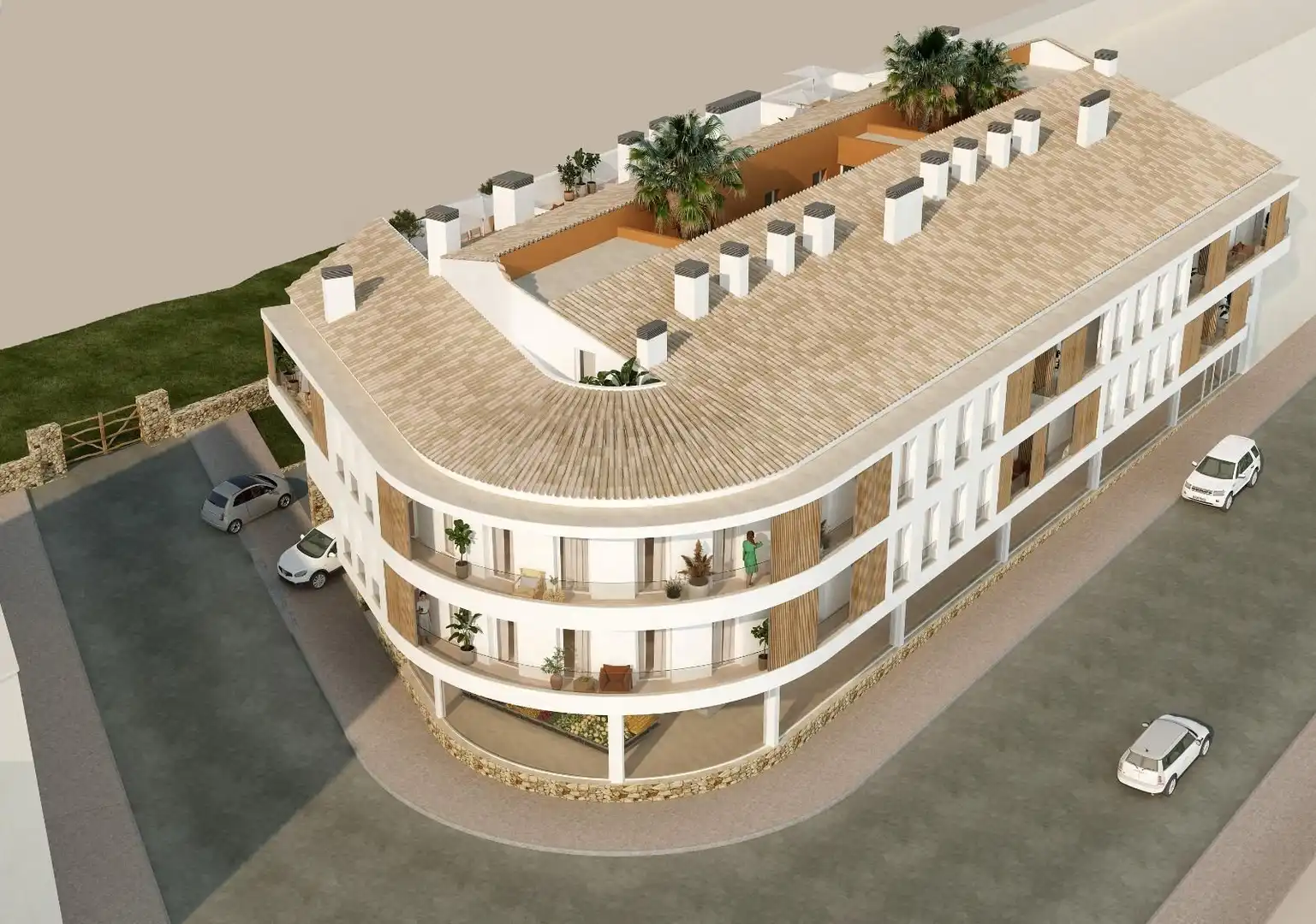 Außenansicht von Dachboden zum Verkauf in Es Mercadal mit Klimaanlage, Terrasse und Schwimmbad