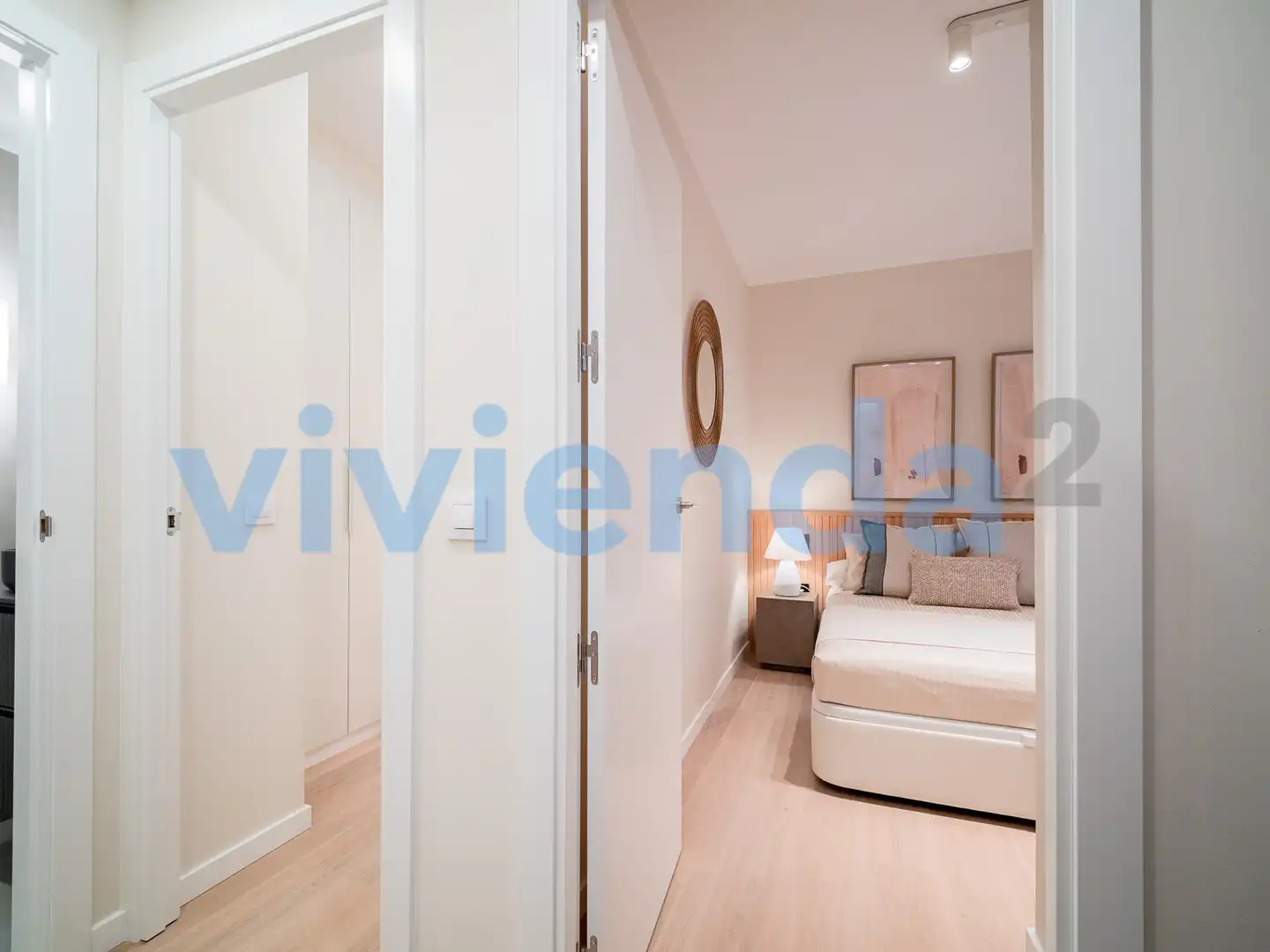 Schlafzimmer von Wohnung zur Miete in Madrid mit Klimaanlage, Heizung und Balkon