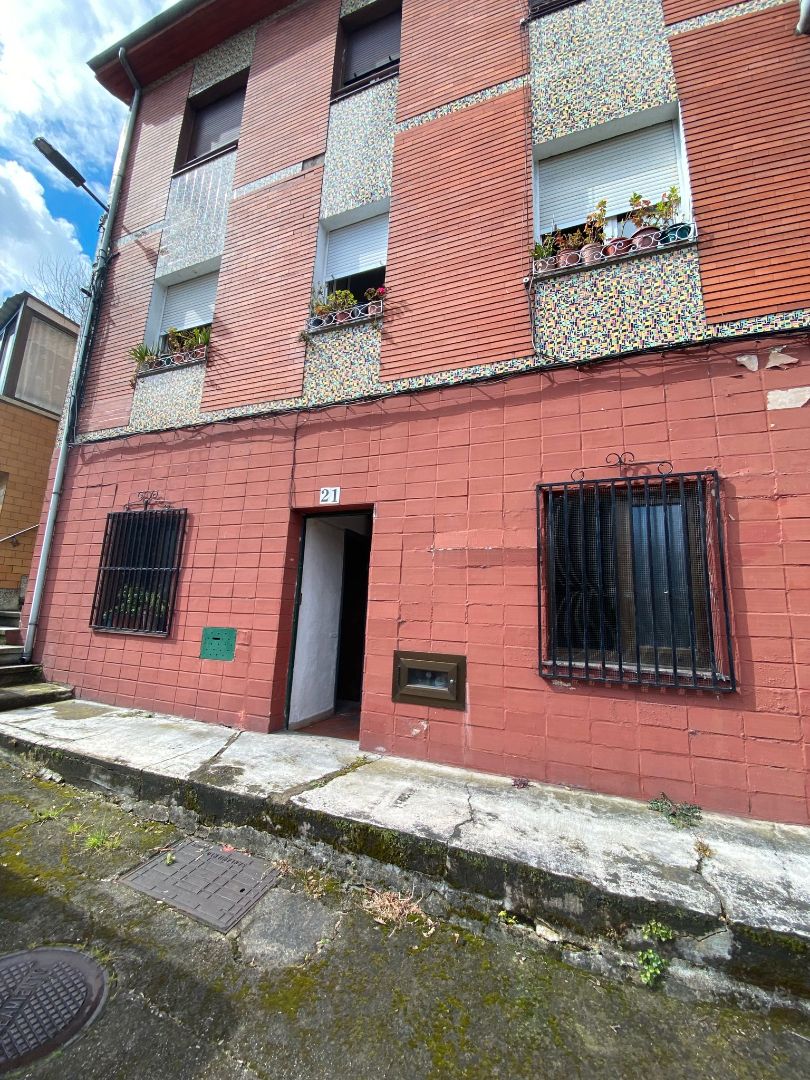 Exterior view of Flat for sale in Langreo  with Heating, Terrace and Furnished