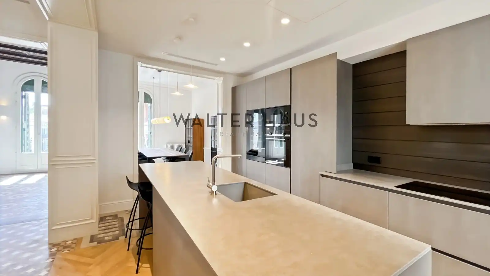 Cocina de Piso de alquiler en Barcelona con Aire acondicionado, Calefacción y Terraza