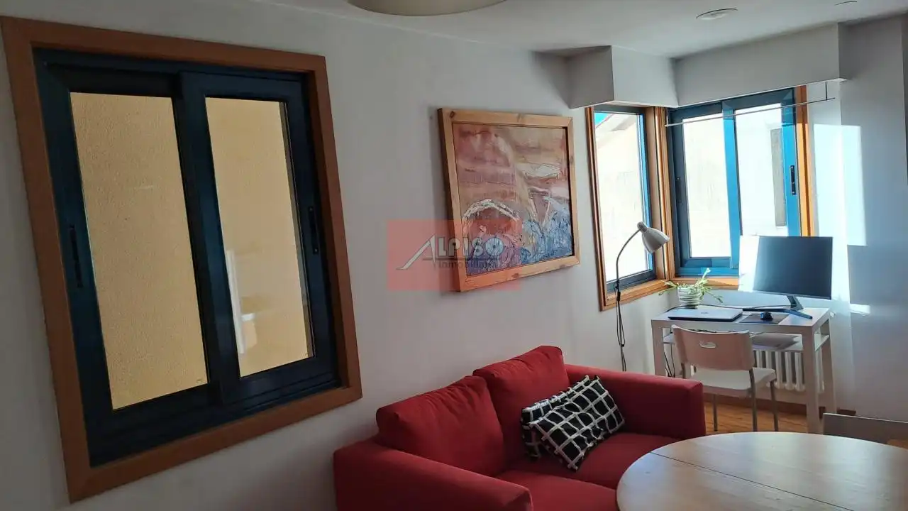 Sala de estar de Apartamento de alquiler en Ourense Capital  con Calefacción, Parquet y Amueblado
