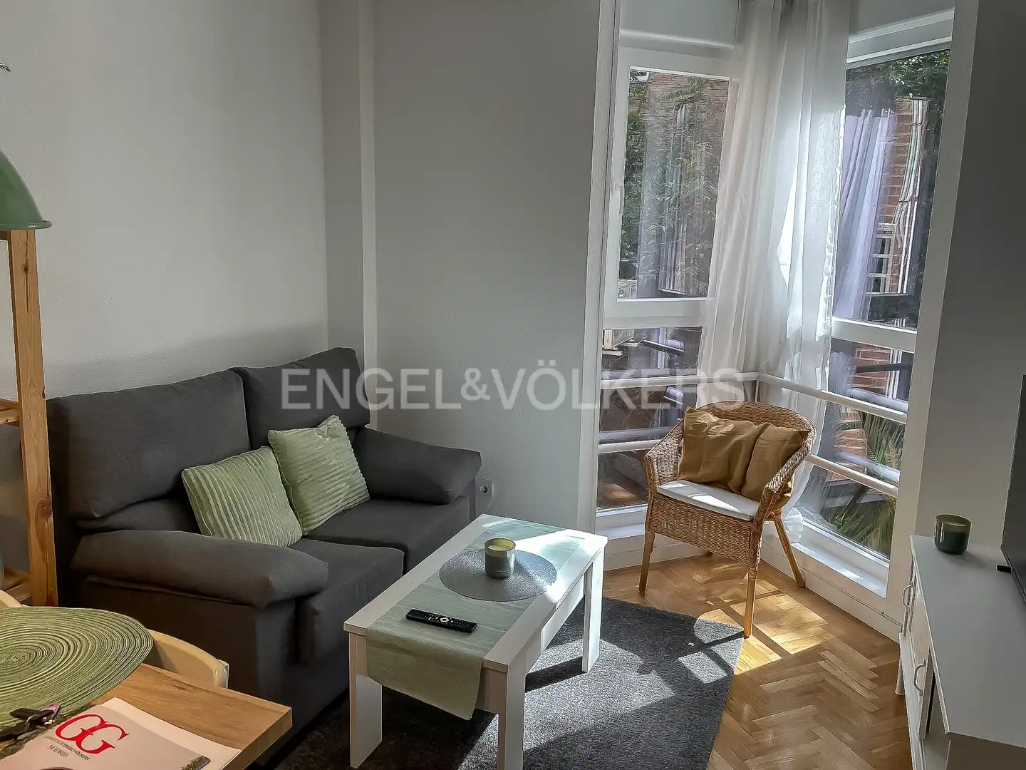 Sala d'estar de Pis de lloguer en Madrid amb Aire condicionat, Calefacció i Jardí privat
