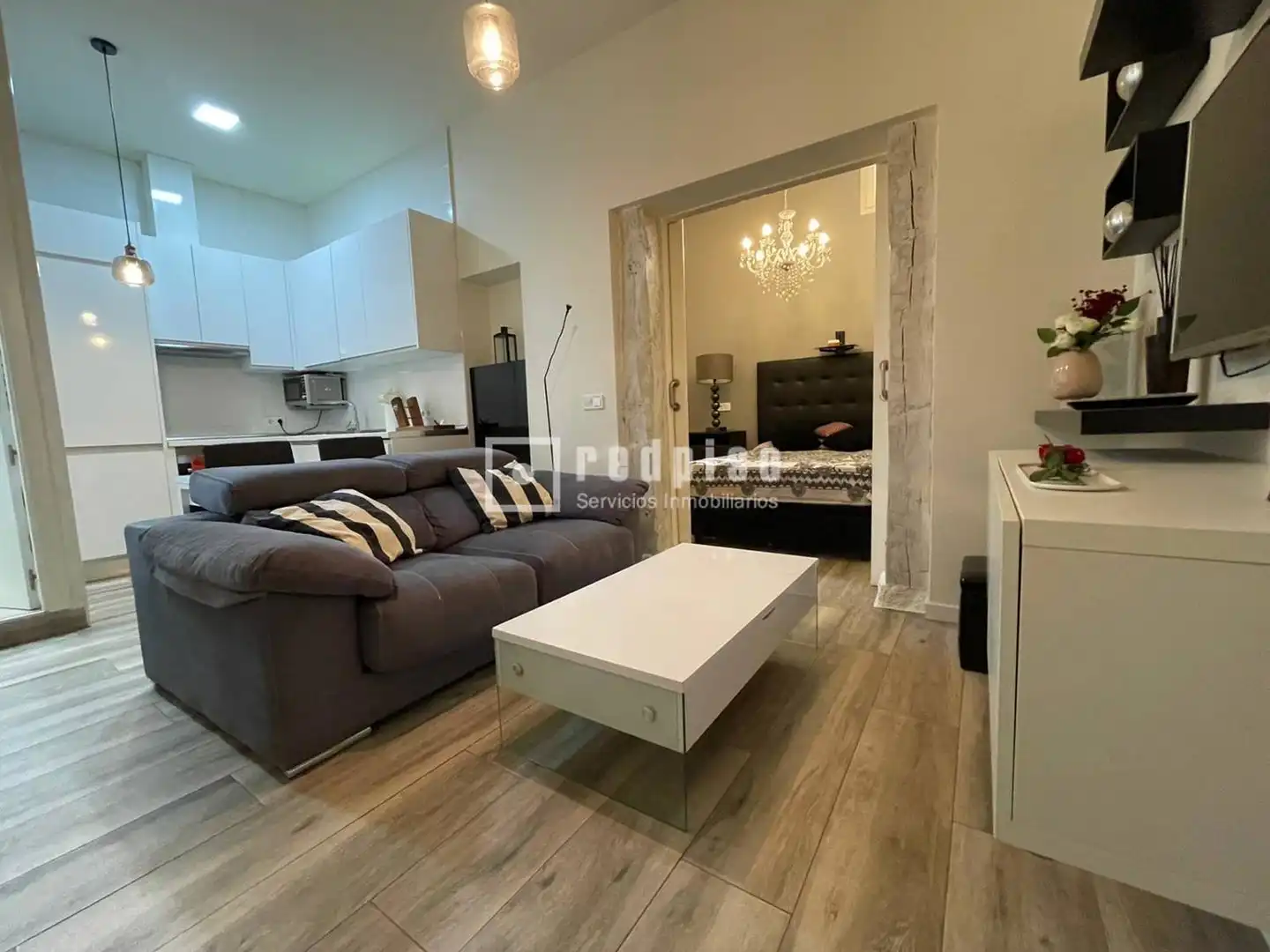 Living room of Flat for rent in Madrid  with Heating, Terrace and Furnished