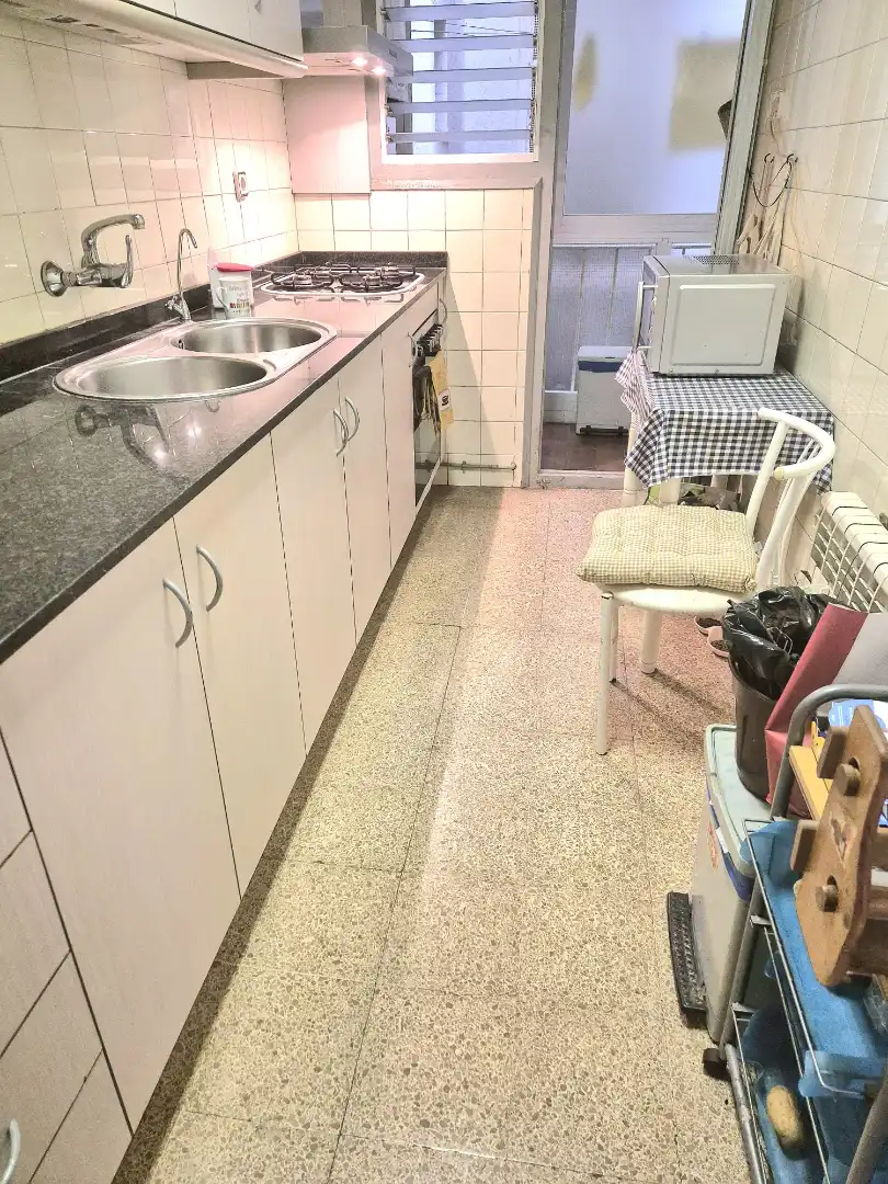 Kitchen of Flat for sale in Terrassa  with Heating, Furnished and Balcony