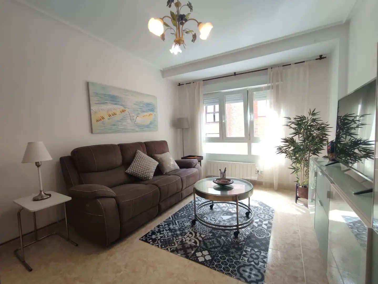 Wohnzimmer von Wohnung zur Miete in Gijón  mit Heizung und Möbliert