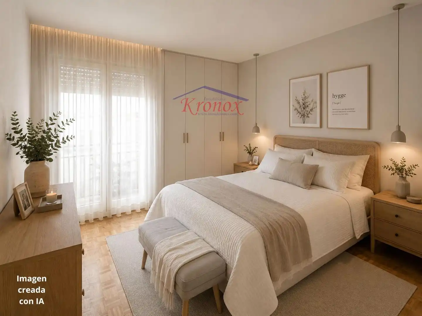 Bedroom of Flat for sale in Madrid  with Heating, Terrace and Furnished