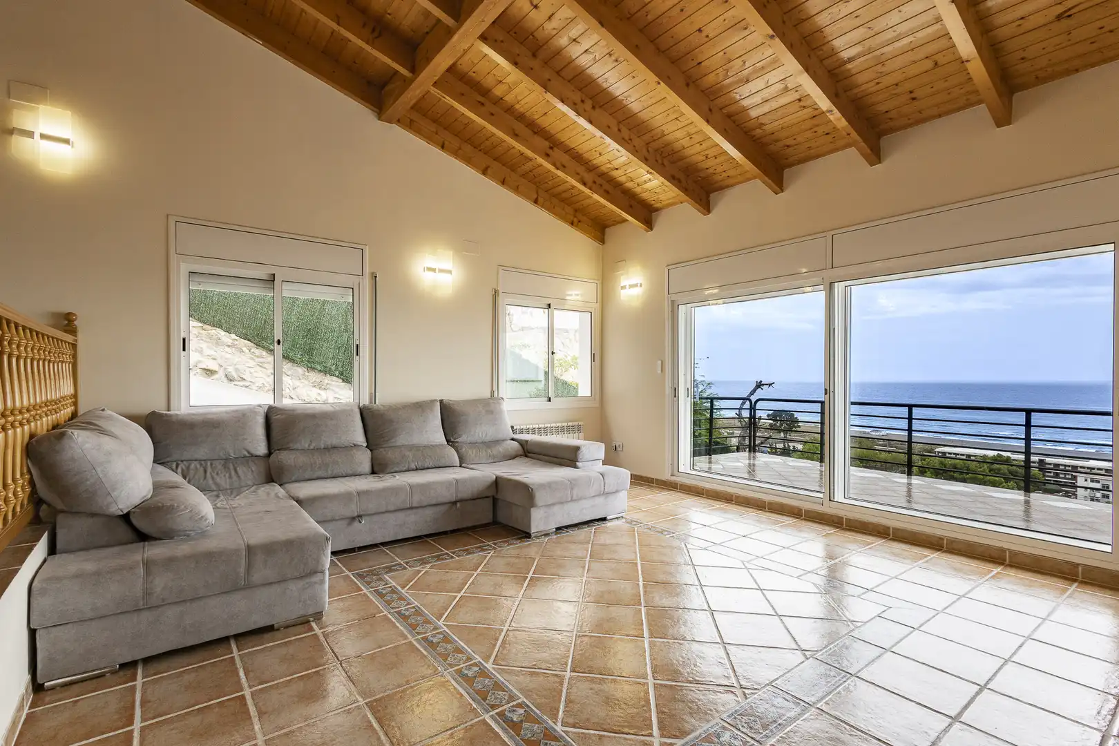 Wohnzimmer von Haus oder Chalet zur Miete in Sitges mit Klimaanlage, Heizung und Privatgarten