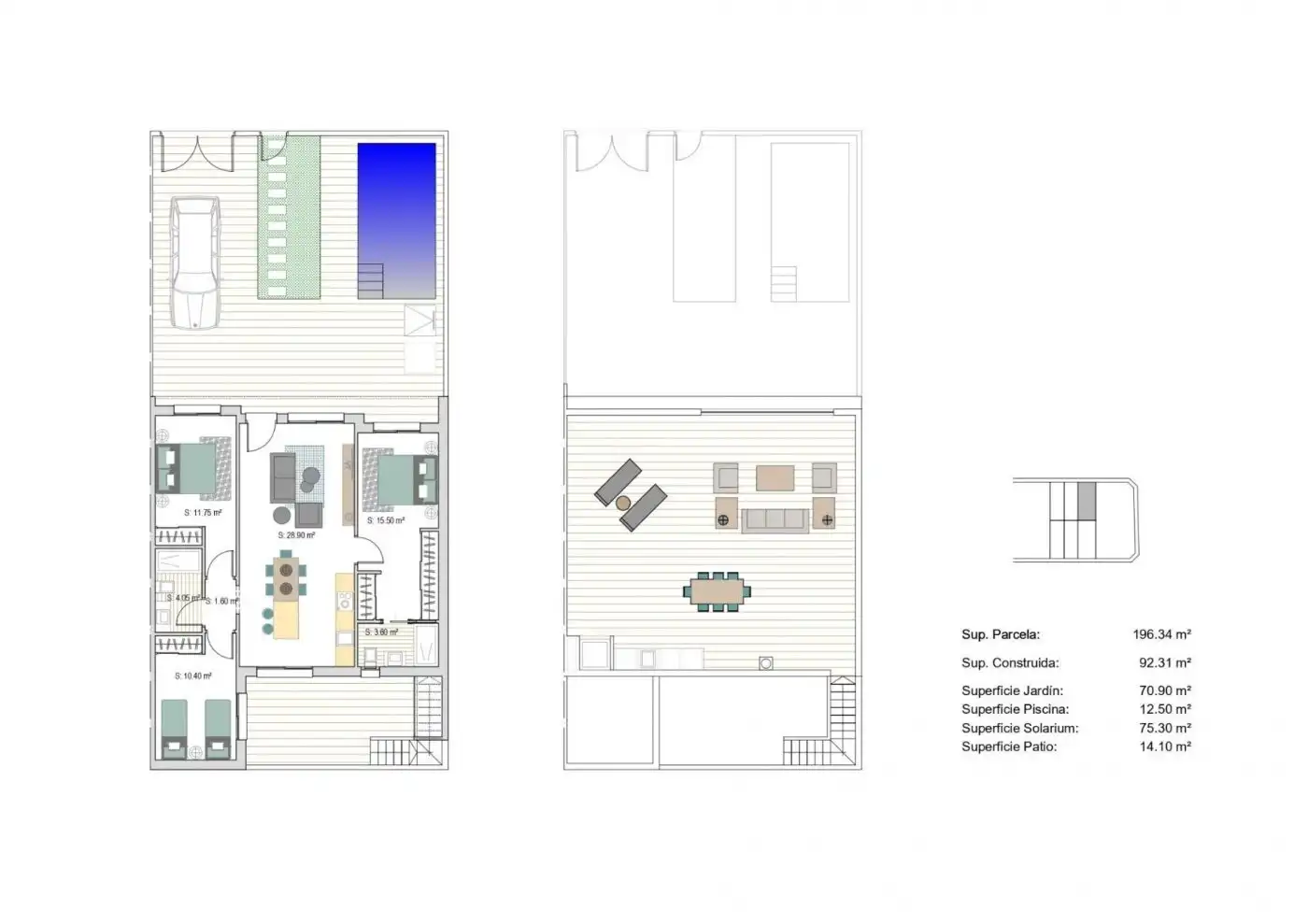 Country house zum Verkauf in San Javier mit Klimaanlage, Privatgarten und Terrasse