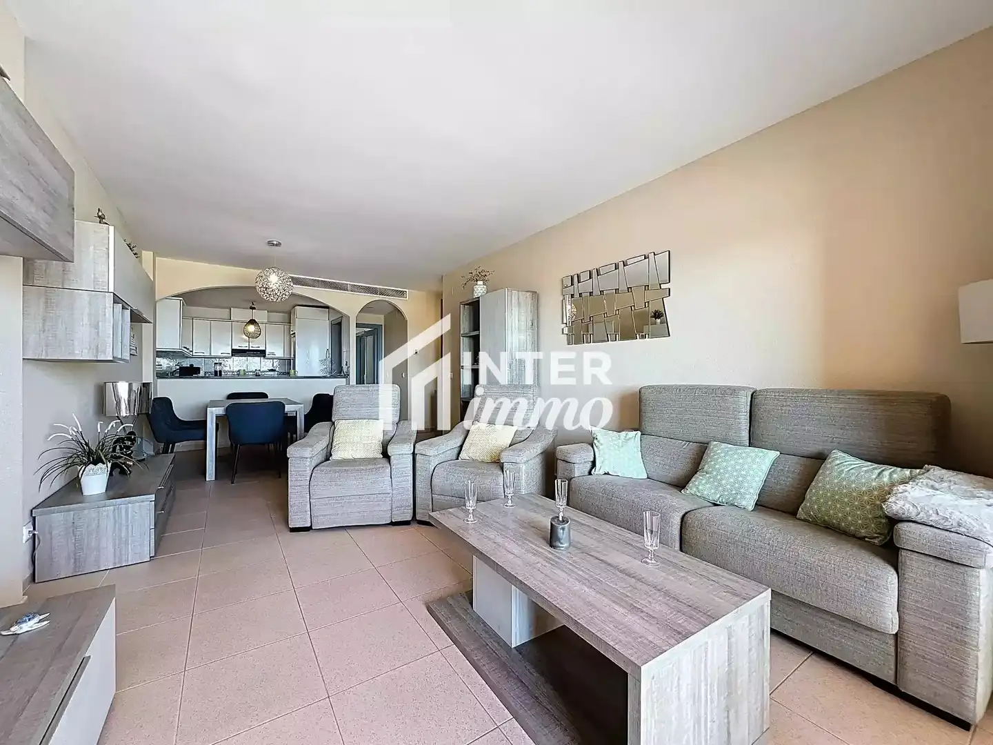 Sala de estar de Apartamento en venta en Empuriabrava con Aire acondicionado, Calefacción y Terraza